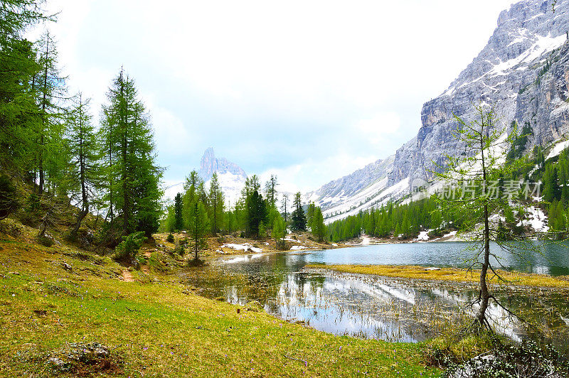 Palmieri, Croda di Lago，背景是Dolomites山